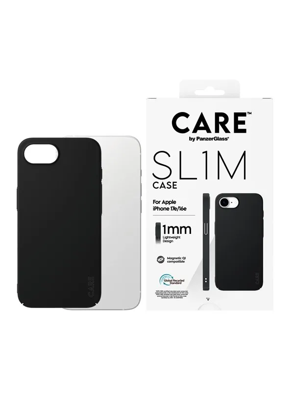 CARE by PanzerGlass SL1M Case Black w. MagSafe iPhone 17e | 16e