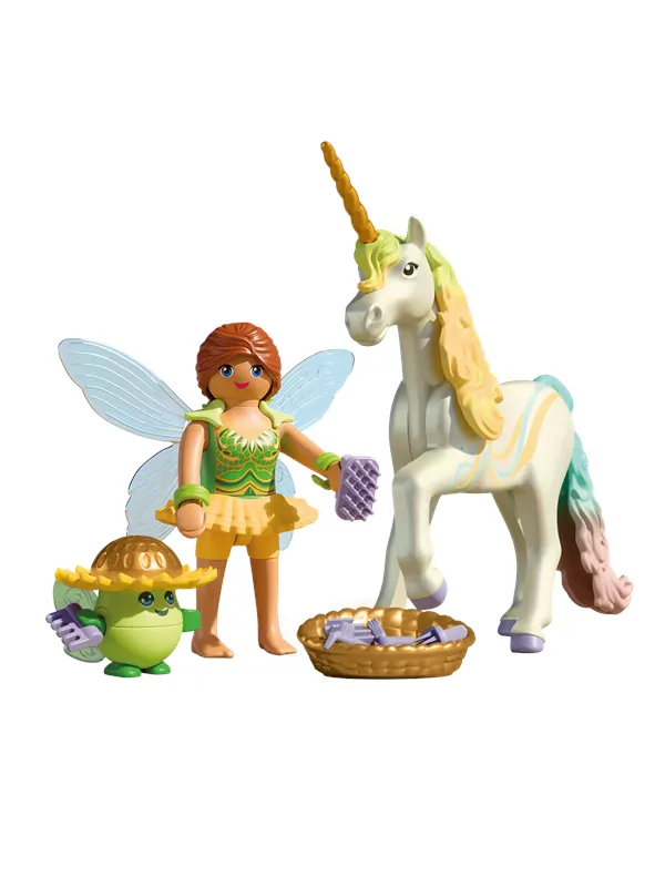 Playmobil Samleunicorn: Regnbueblomst med fe