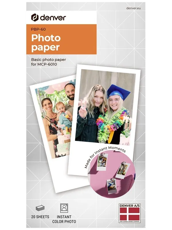 DENVER PBP-60 - Basic photo print paper for Denver MCP-6010 printer