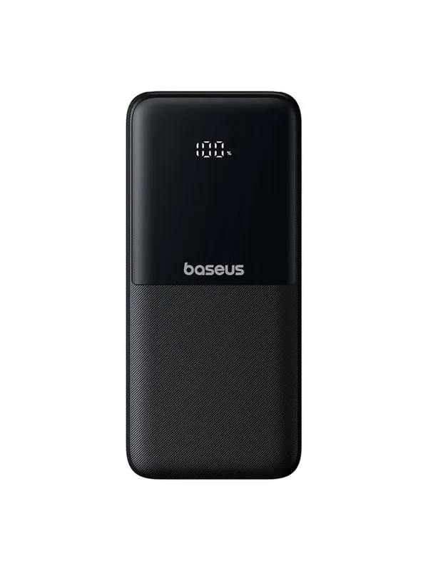Baseus Lipow 10000mAh 22.5W Powerbank with Dual Built-in Cable with Display (with additional black Simple USB-A - USB-C 3A 0.2m cable) - Black Nødlader - Svart - 10000 mAh