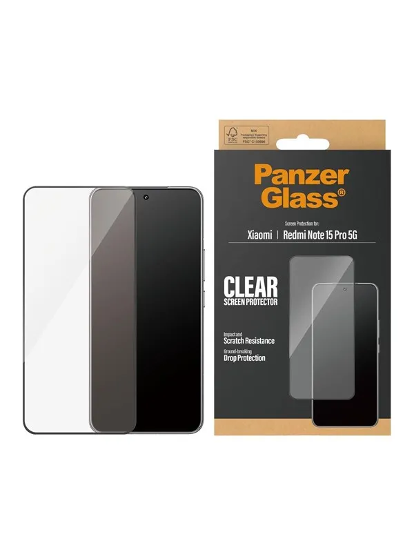 PanzerGlass Screen Protector Xiaomi Redmi Note 15 Pro 5G | Ultra-Wide Fit