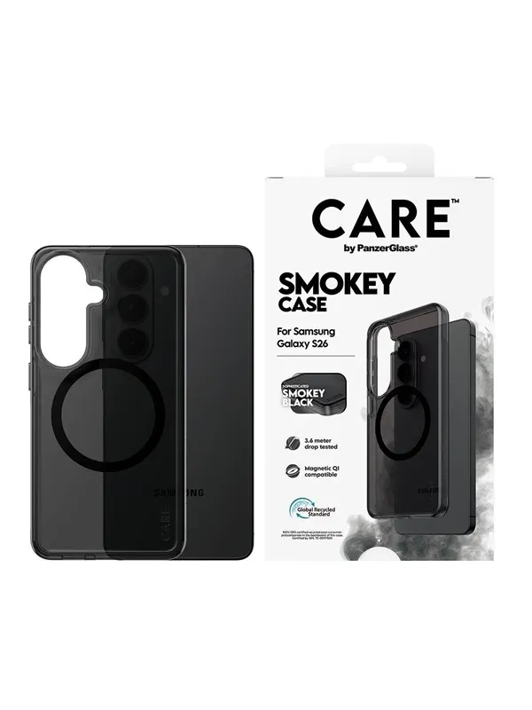 CARE by PanzerGlass Urban Explorer Case Smokey w. Black Qi Samsung Galaxy S26