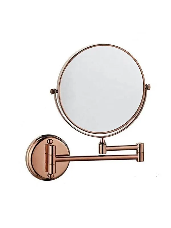 UNIQ Wall Mirror with 10x Magnification in Rose Gold