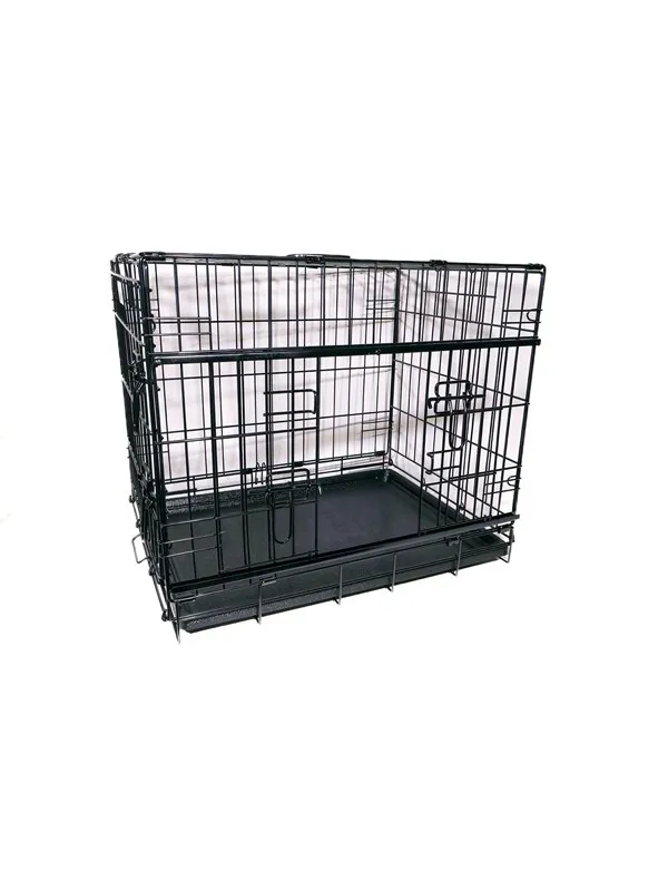 Active Canis - Premium bur med skyvedør - Svart - 107 x 71 x 79 cm