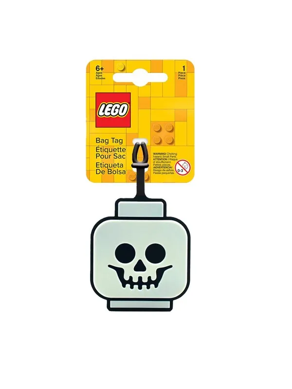 Euromic LEGO® Bag Tag/Luggage tag Skeleton Face Glow in the Dark