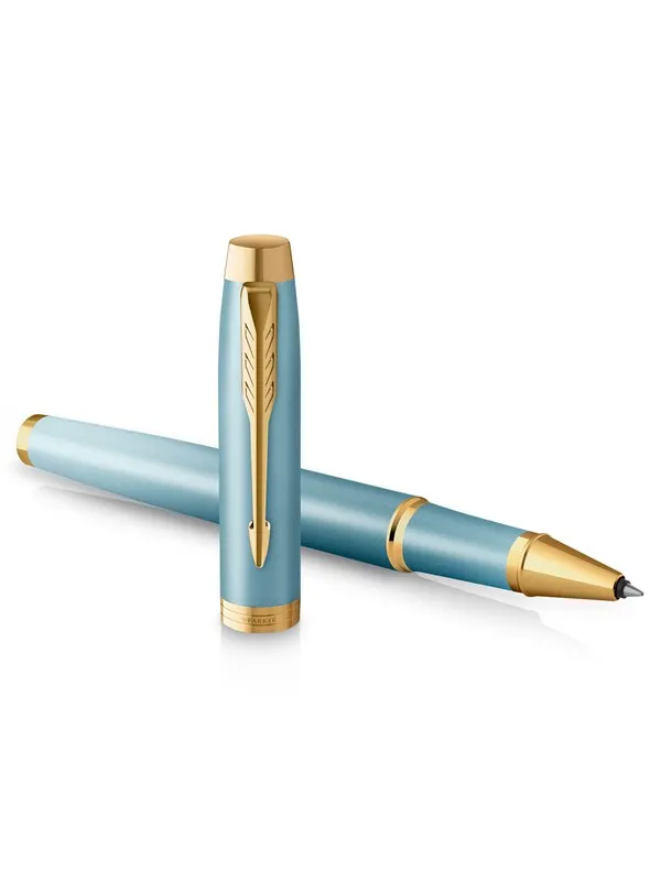 Parker IM Writing Rituals Rollerball Pen | Turquoise Green Finish with Gradient | Gold Trims | Fine Point | Black Ink | Gift Box