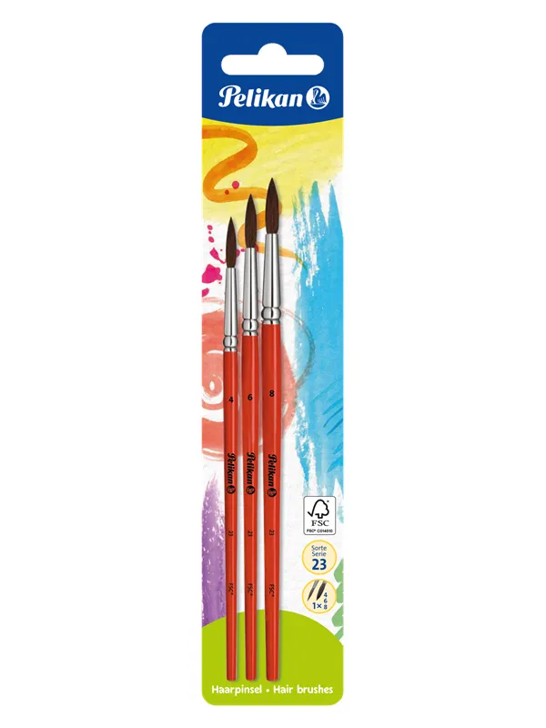 Pelikan PELIKAN HÅRPENSLER STRL. 4/6/8