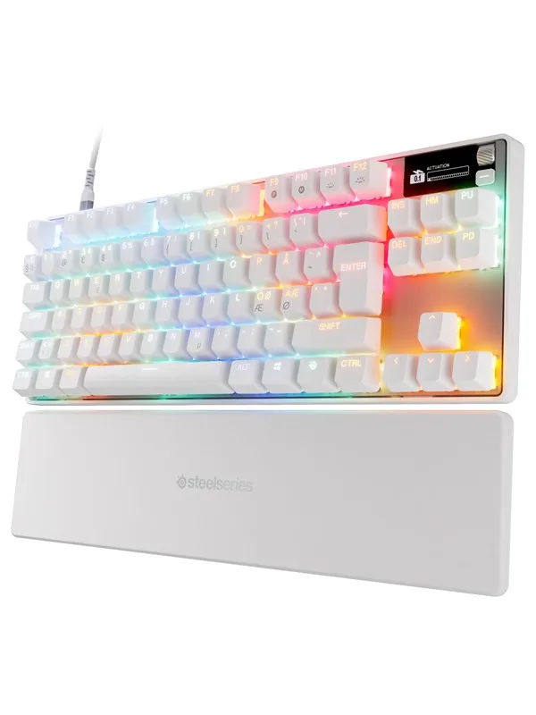 SteelSeries Apex Pro TKL Gen 3 - Gamingtastatur - Uten numpad - Nordisk - Hvit