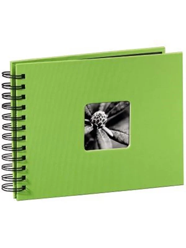 Hama "Fine Art" Spiral Album 24 x 17 cm 50 Black Pages kiwi