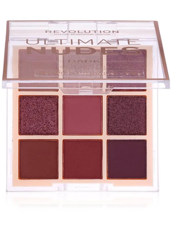 Makeup Revolution Ultimate Nudes Eyeshadow Palette, Dark, 9 Shades, 8.1 g