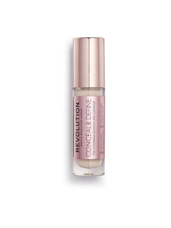 Makeup Revolution Conceal & Define Corrective Liquid Concealer, C1, 4 g