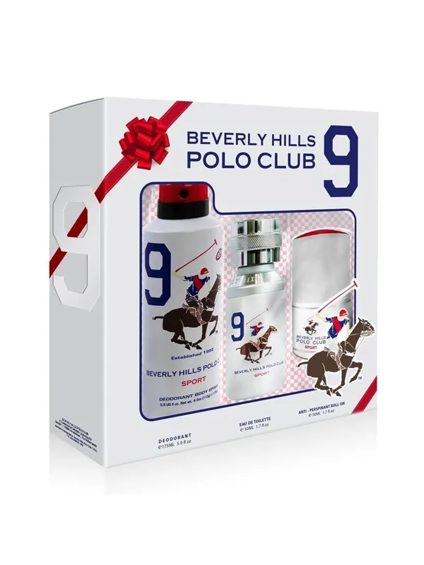 Beverly Hills Polo Club Set : 1982 - Sport 9 Eau De Toilette, For Men