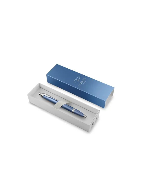 Parker IM Writing Rituals Ballpoint Peaceful Blue Finish with Gradient & Chrome Trims Medium Point Blue Ink Gift Box