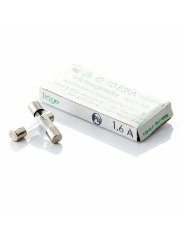 Nordic Quality Glass Fuse Slow 1.6A - 10 Pack