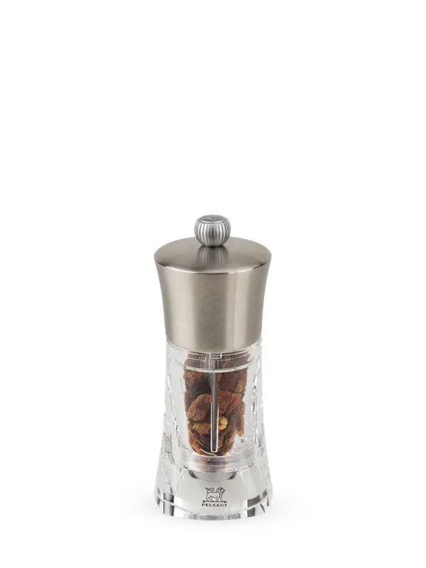 Peugeot Ouessant chili pepper grinder acrylic/st.steel 14 cm