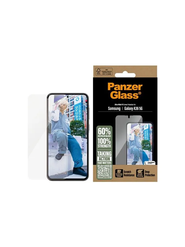 PanzerGlass Screen Protector Samsung Galaxy A36 5G | Ultra-Wide Fit