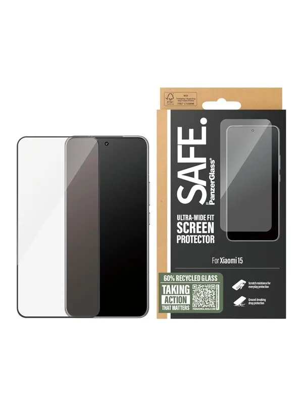 SAFE by PanzerGlass Screen Protector Xiaomi 15 | Ultra-Wide Fit