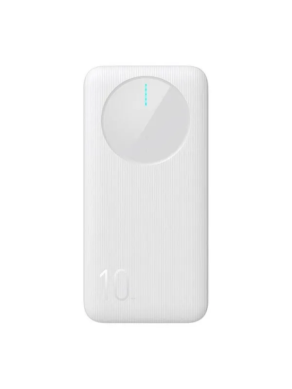 Joyroom Powerbank JR-PBF12 2.4A LED 10000mAh (white) Nødlader - Hvit - 10000 mAh