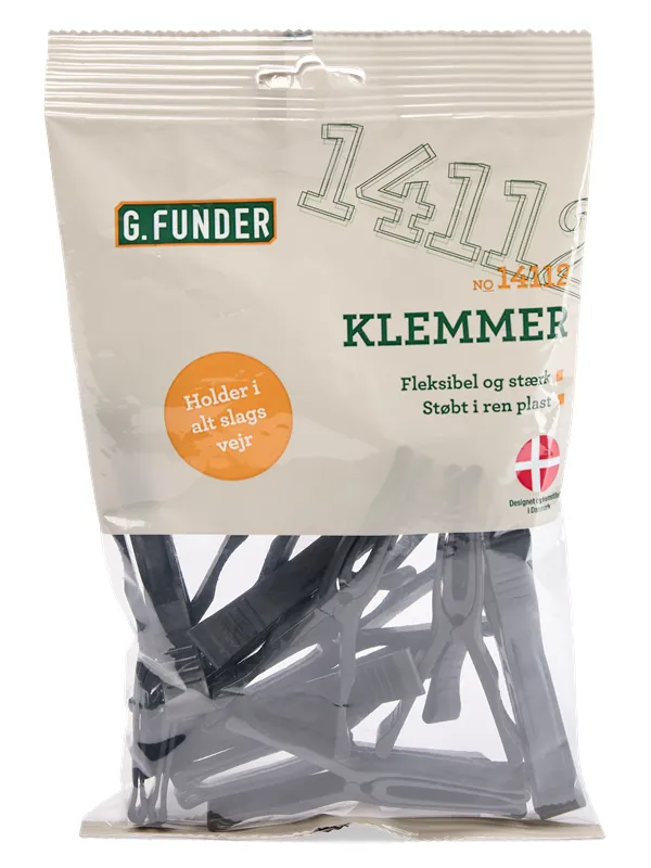 G.Funder Plastic clothespin 12 pcs. - Danish produced