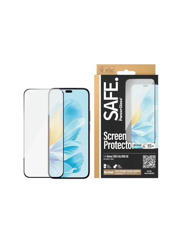 SAFE by PanzerGlass Screen Protector Honor 200 Lite 5G | X8b | Ultra-Wide Fit