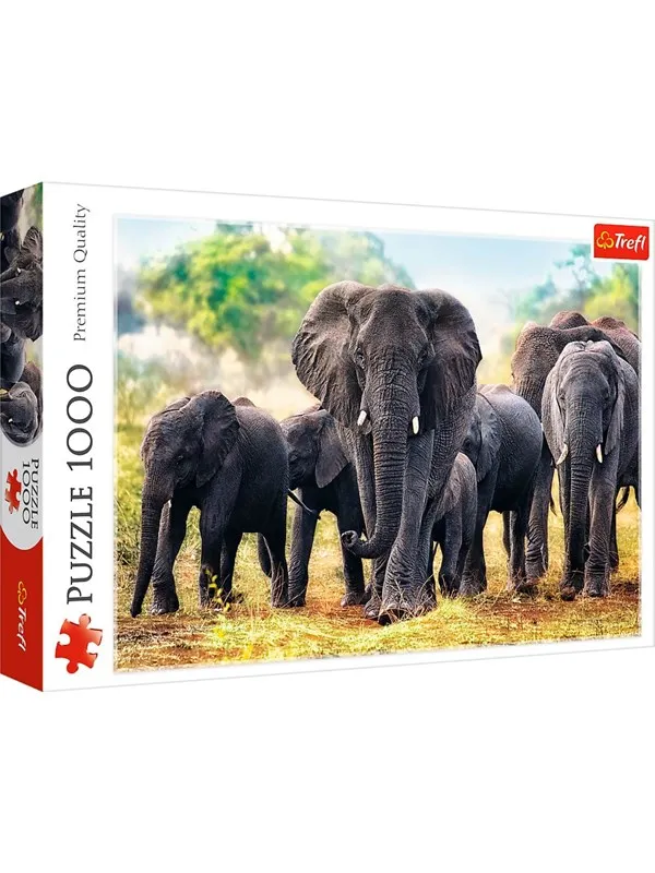 Trefl Puzzle - African elephants (1000 pieces) Gulv