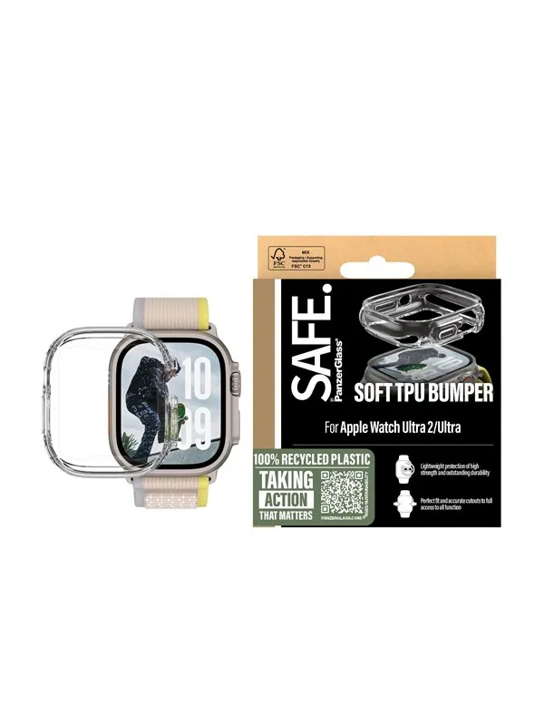 SAFE by PanzerGlass TPU Bumper Transparent Apple Watch Ultra 2
