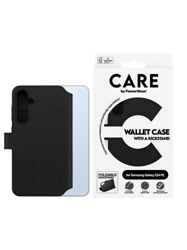 CARE by PanzerGlass Feature Wallet Case w. Kickstand Samsung Galaxy S24 FE
