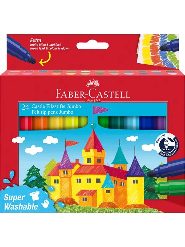 Faber-Castell Felt-tip pen Jumbo 24pc. super washable