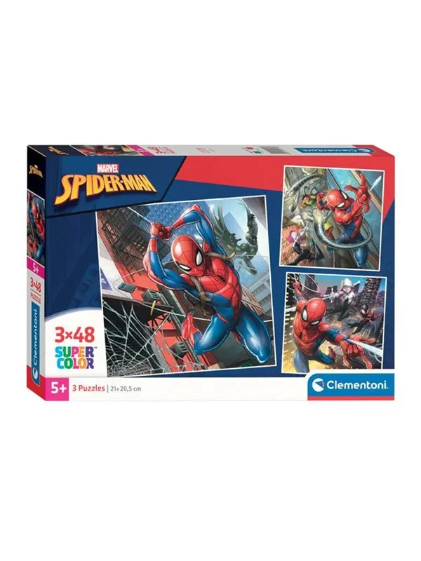 Clementoni Jigsaw Puzzle Super Color Square Marvel Spiderman 3x48pcs. Gulv