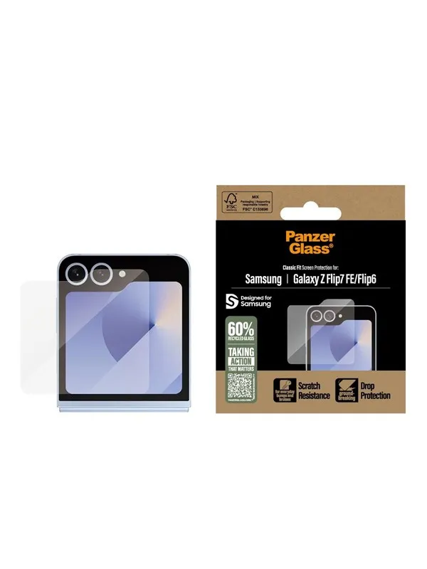 PanzerGlass Screen Protector Samsung Galaxy Z Flip7 FE | Flip6 | Classic Fit