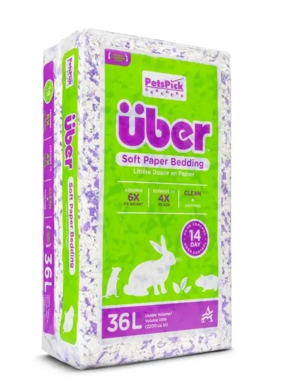 Über Papirstrøelse 36 L Lilla/Hvid m/Lavendel duft