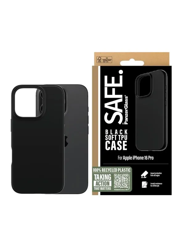 SAFE by PanzerGlass TPU Case iPhone 16 Pro  | Black