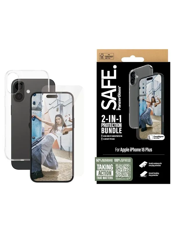 SAFE by PanzerGlass 2-in-1 Protection Bundle iPhone 16 Plus