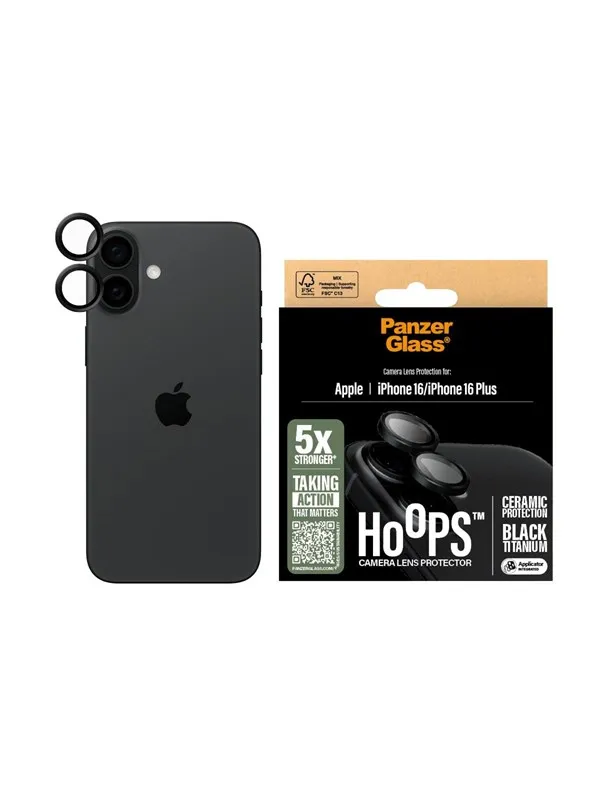 PanzerGlass Hoops™ Ceramic Lens Protector iPhone 16 | 16 Plus