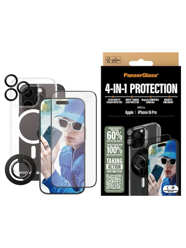 PanzerGlass 4-in-1 Protection Bundle iPhone 16 Pro