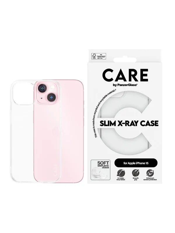 CARE by PanzerGlass Fashionable Case Transparent X-Ray Soft Basic iPhone 15