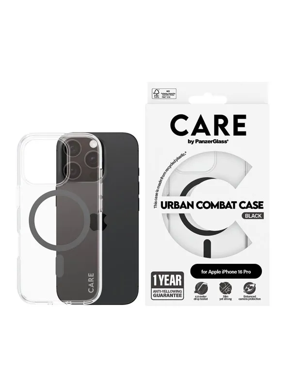 CARE by PanzerGlass Case Flagship Black MagSafe iPhone 16 Pro