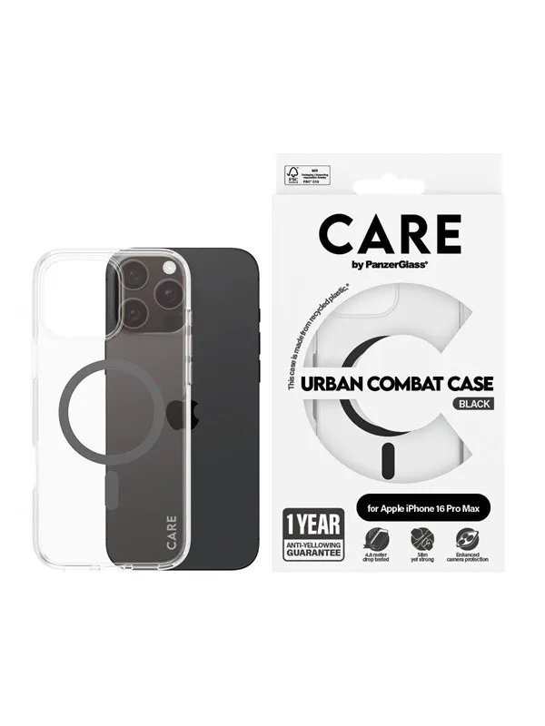 CARE by PanzerGlass Case Flagship Black MagSafe iPhone 16 Pro Max