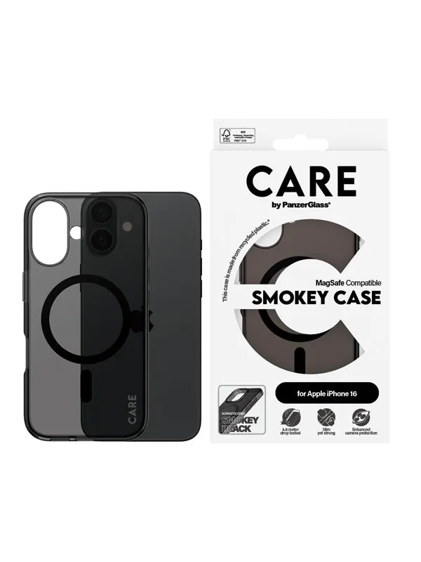 CARE by PanzerGlass Case Flagship Smokey with MagSafe iPhone 16