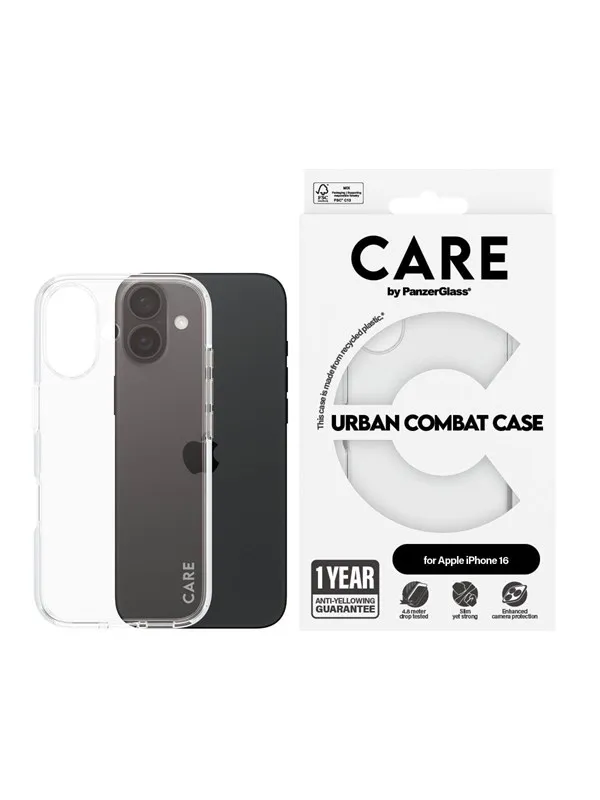 CARE by PanzerGlass Case Flagship Transparent iPhone 16