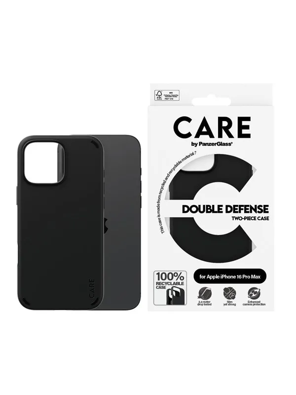 CARE by PanzerGlass Case Feature Double Defence Black iPhone 16 Pro Max
