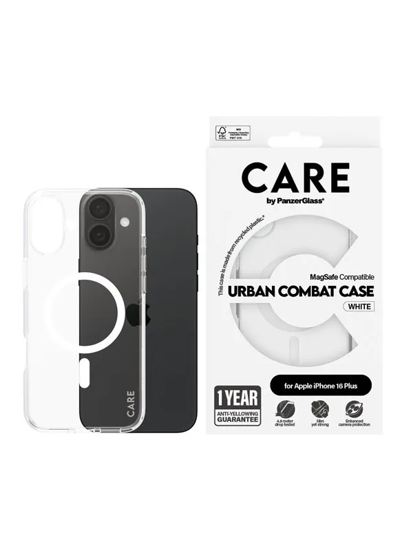 CARE by PanzerGlass Case Flagship White MagSafe iPhone 16 Plus