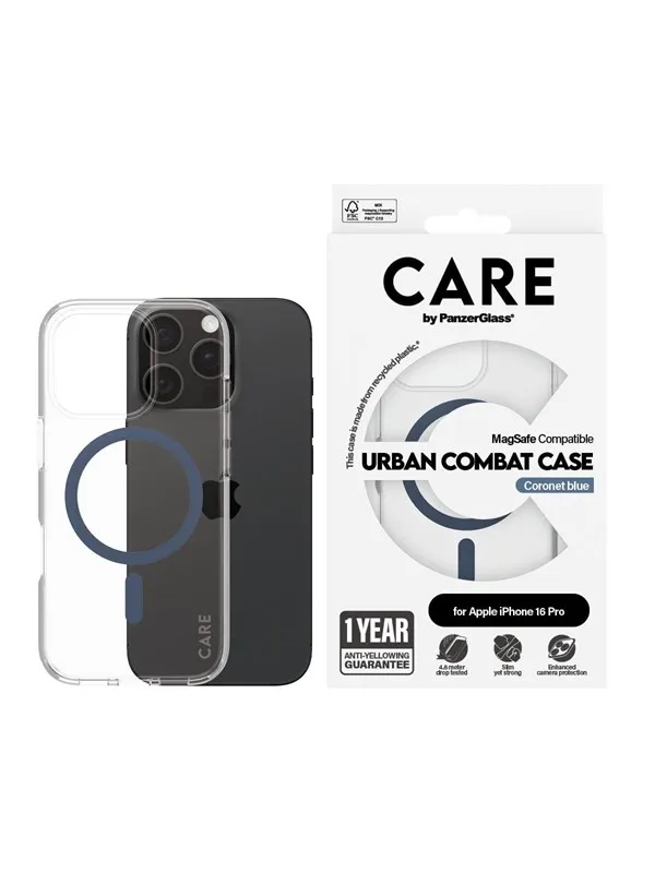 CARE by PanzerGlass Case Flagship Blue MagSafe iPhone 16 Pro