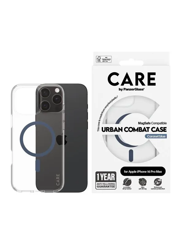 CARE by PanzerGlass Case Flagship Blue MagSafe iPhone 16 Pro Max