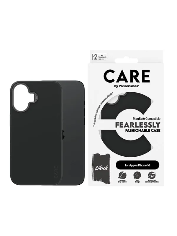 CARE by PanzerGlass Case Fashion Black MagSafe iPhone 16