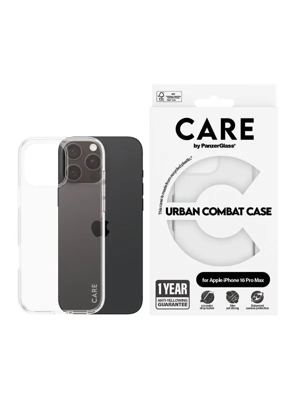 CARE by PanzerGlass Case Flagship Transparent iPhone 16 Pro Max
