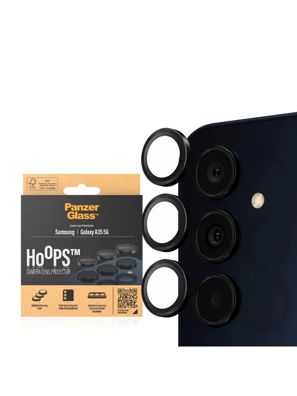 PanzerGlass Hoops™ Camera Lens Protector Samsung Galaxy A35 5G | Black