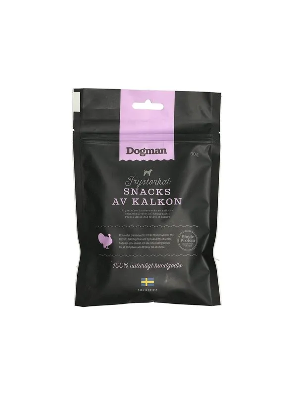 Dogman Frysetørket snacks av kalk 50g