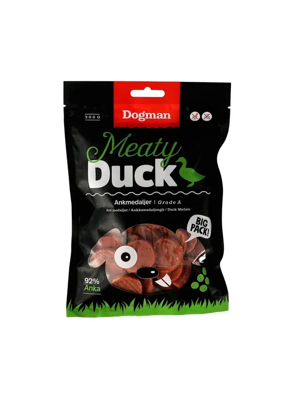 Dogman Meaty Kjøttfulle Andemedaljer Hundegodbiter 300g