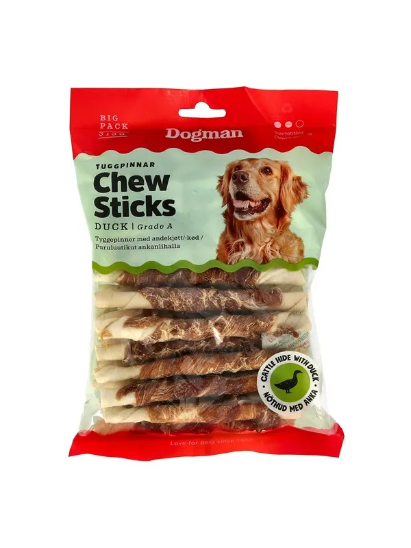 Dogman Tyggepinner med And 25-Pakning (313g)